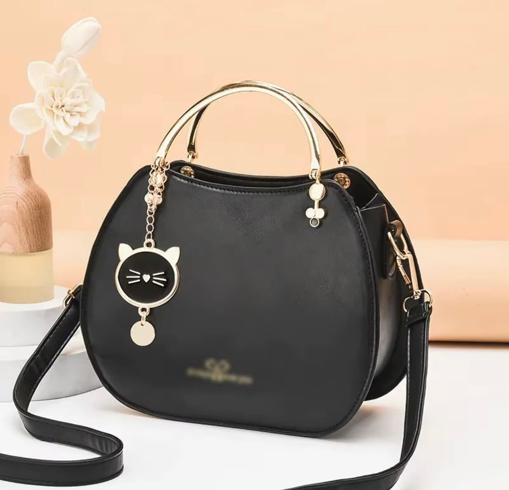Luxury Women Bags 👜 Women’s Elegant Shoulder & Crossbody Cat Pendant Handbag