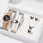 🦋 Butterfly Watch & Jewelry Set