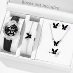 🦋 Butterfly Watch & Jewelry Set