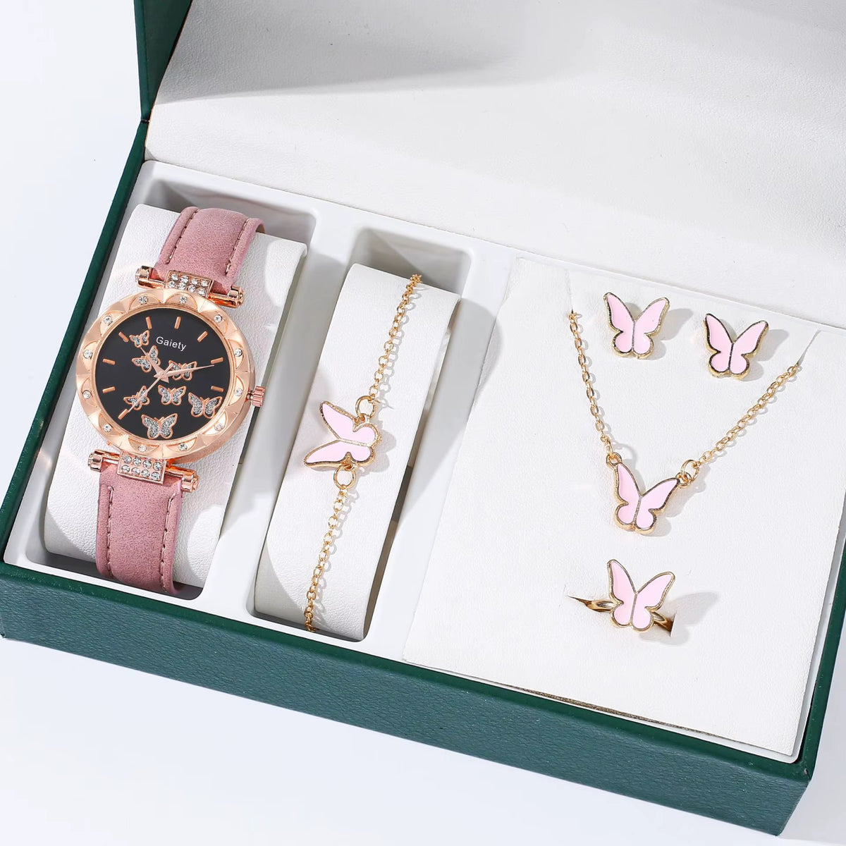 🦋 Butterfly Watch & Jewelry Set