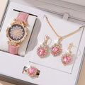 💎 Luxury Crystal Watch & Jewelry Set